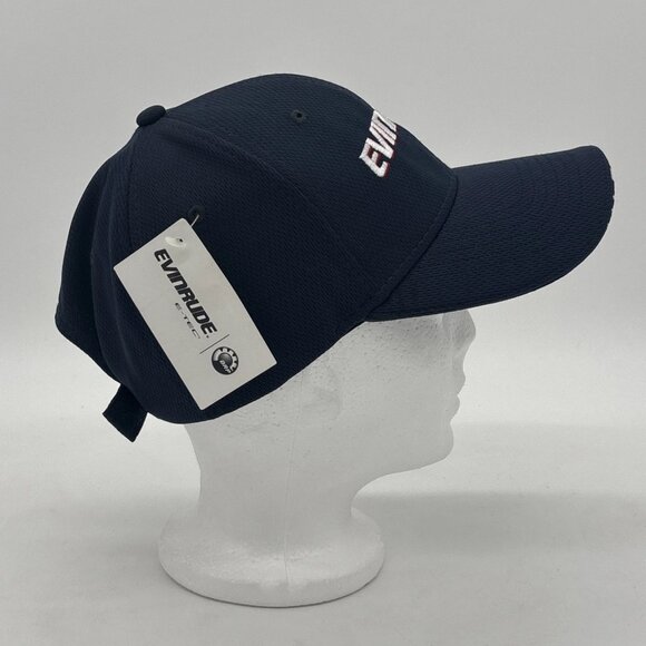 Evinrude E-Tec BRP Baseball Hat Cap Red White Blue Adjustable NWT USA Flag Brim - Picture 7 of 10